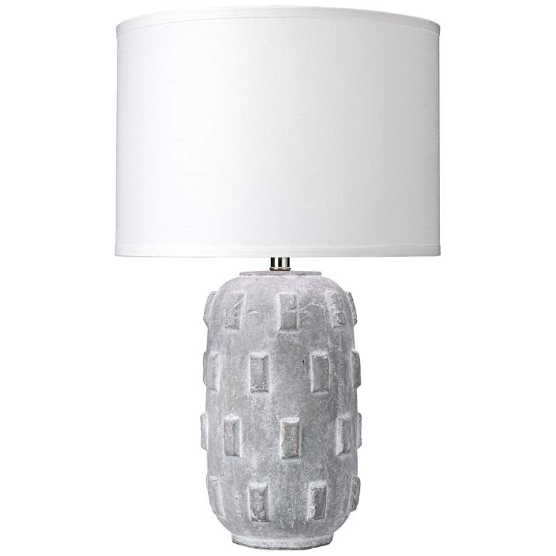 Image 1 Jamie Young Boulder Gray Concrete Capsule Ceramic Table Lamp