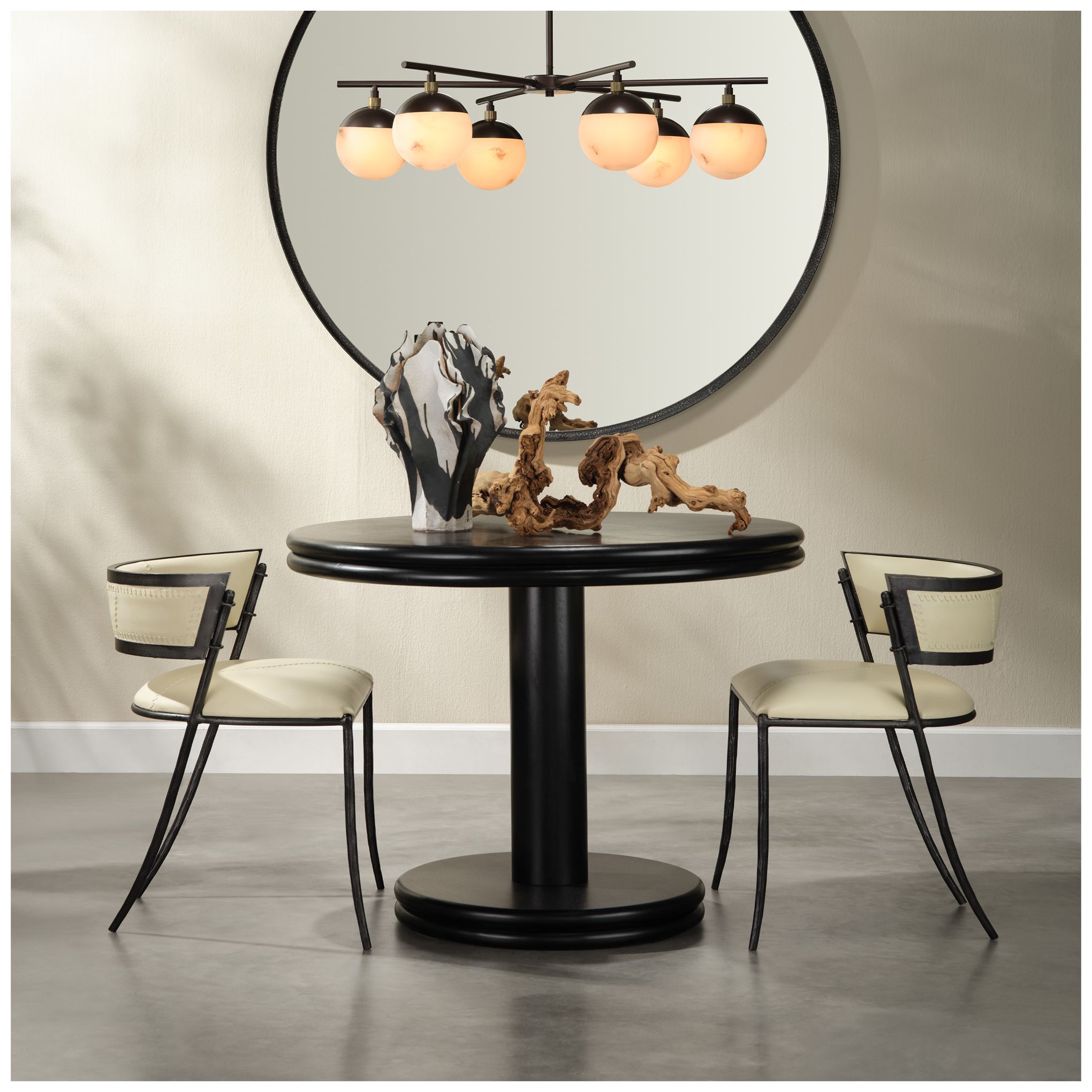 Image 3 Jamie Young Bourbon Mango Wood Bistro Table 30.5" in Black more views