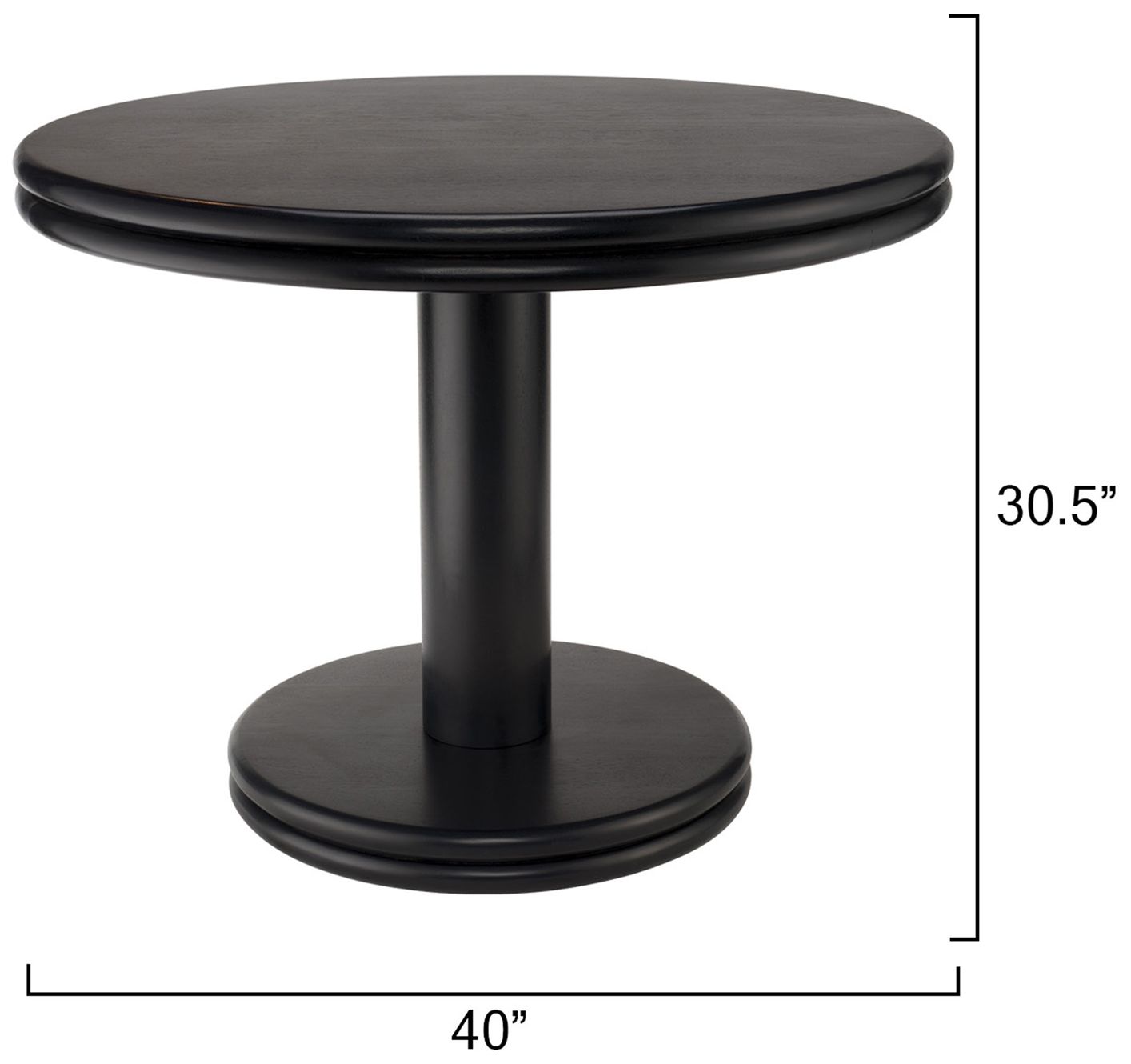 Image 4 Jamie Young Bourbon Mango Wood Bistro Table 30.5" in Black more views