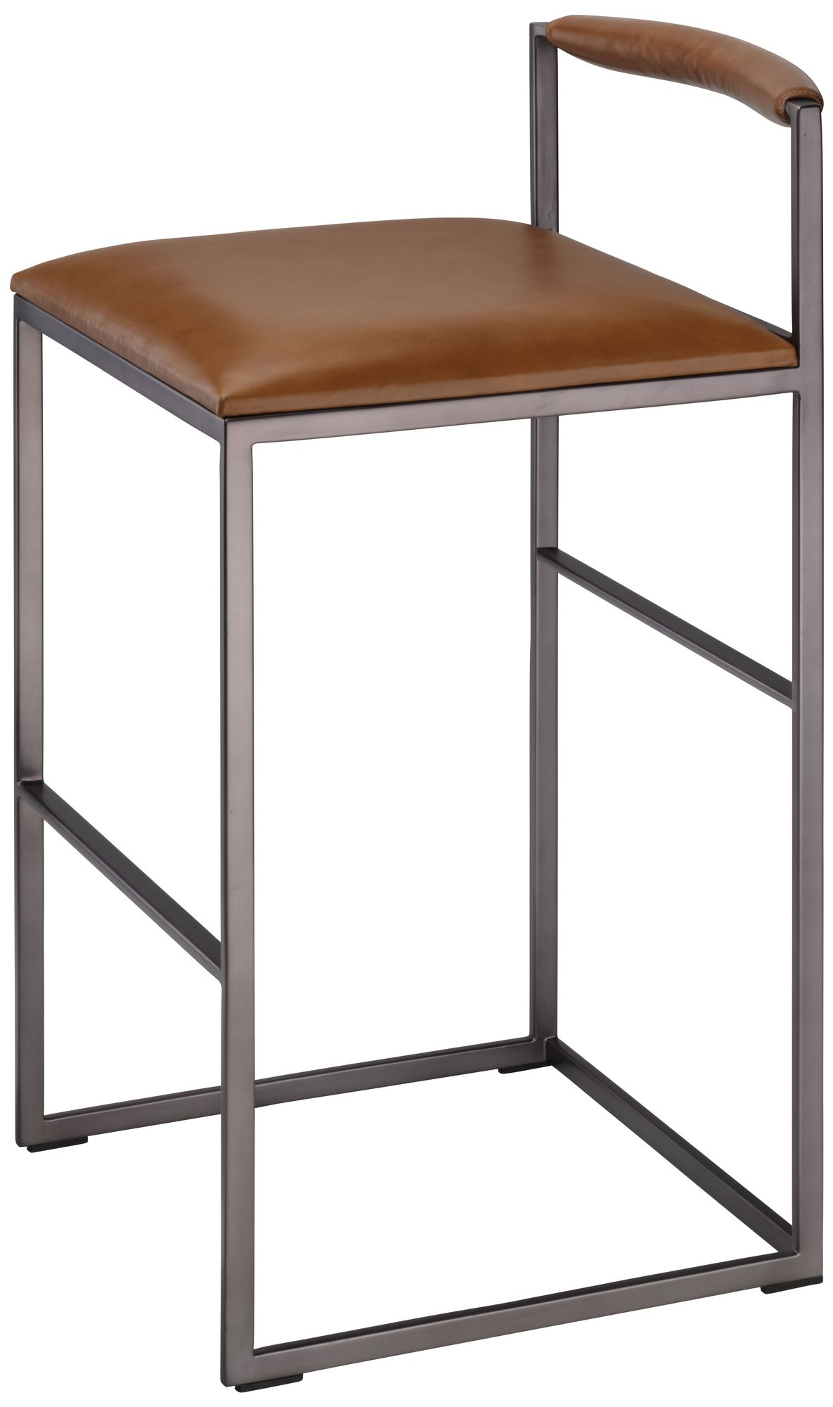 Image 4 Jamie Young Bradbury Leather Bar Stool 3 more views
