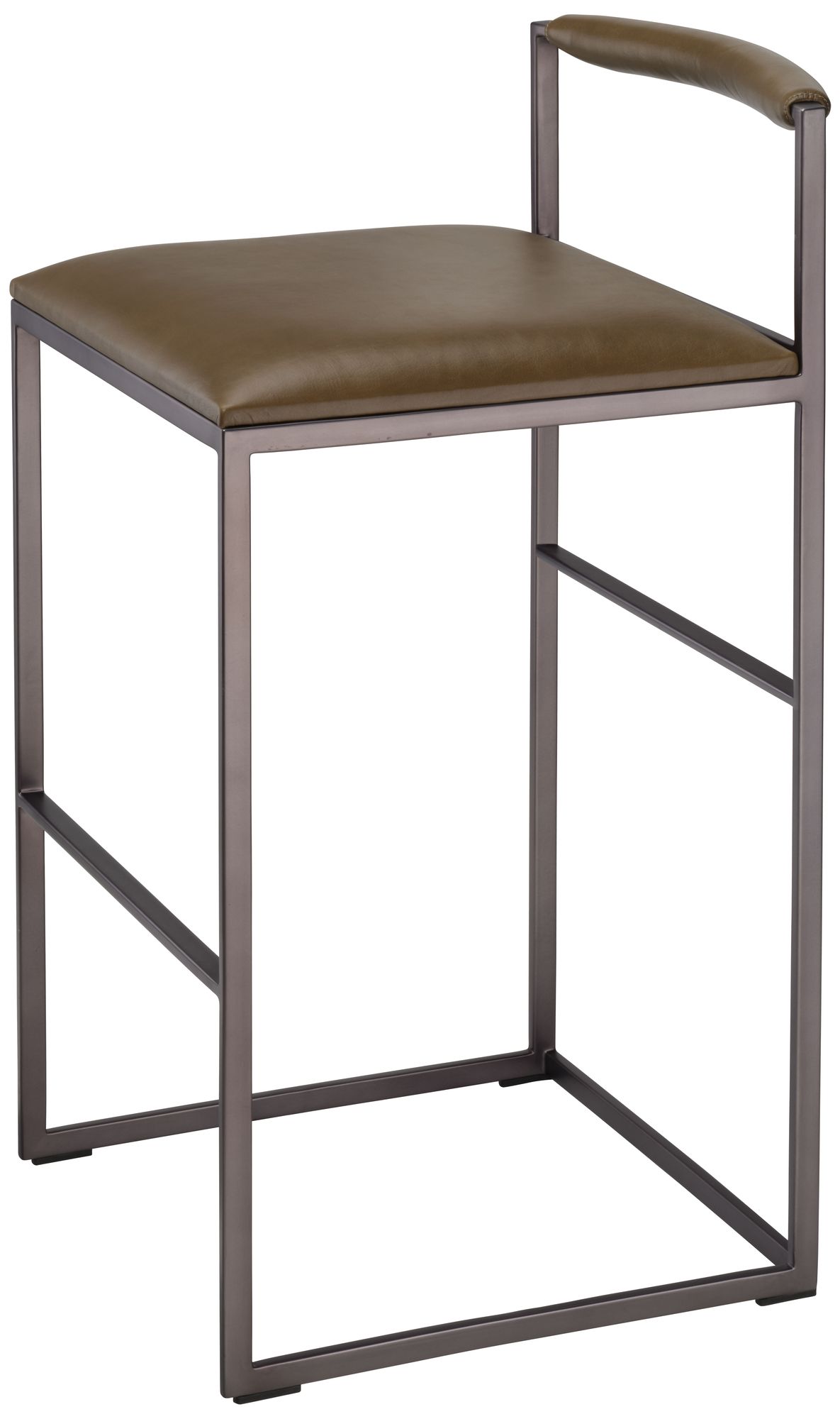 Image 4 Jamie Young Bradbury Leather Bar Stool 3 more views