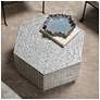 2_Jamie Young Brando Mother of Pearl Textured Hexagon Coffee Table more views