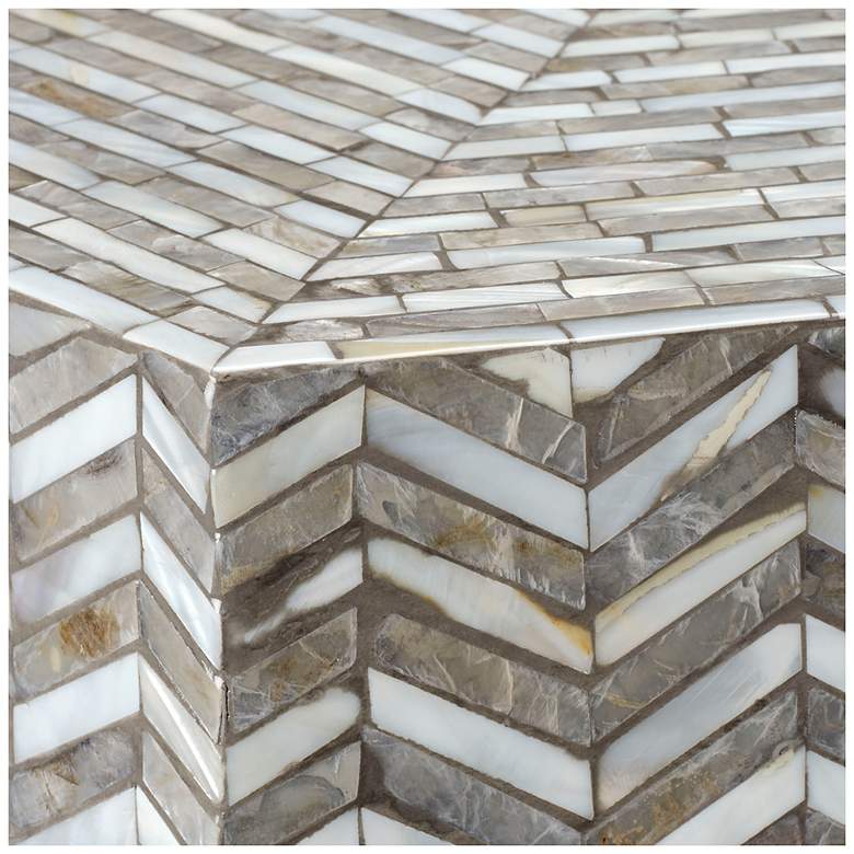 Image 4 Jamie Young Brando Mother of Pearl Textured Hexagon Coffee Table more views