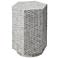 Jamie Young Brando Mother of Pearl Textured Hexagon Side Table