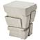 Jamie Young Brick Fiber Glass Indoor/Outdoor Cream White Side Table