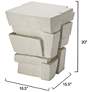 3_Jamie Young Brick Fiber Glass Indoor/Outdoor Cream White Side Table more views