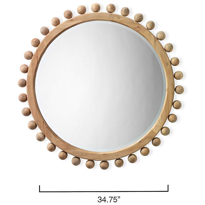 Image 3 Jamie Young Brighton 34.75" Round Wood Mirror in Natural more views