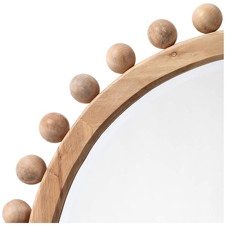 Image 4 Jamie Young Brighton 34.75" Round Wood Mirror in Natural more views