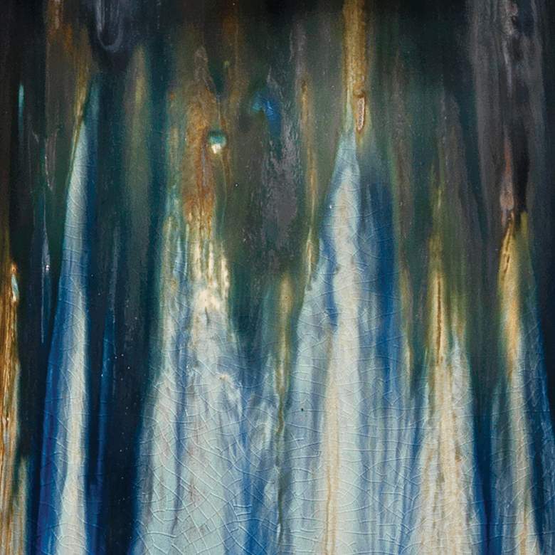 Image 3 Jamie Young Brushstroke Aqua Blue Abstract Glaze Ceramic Table Lamp more views