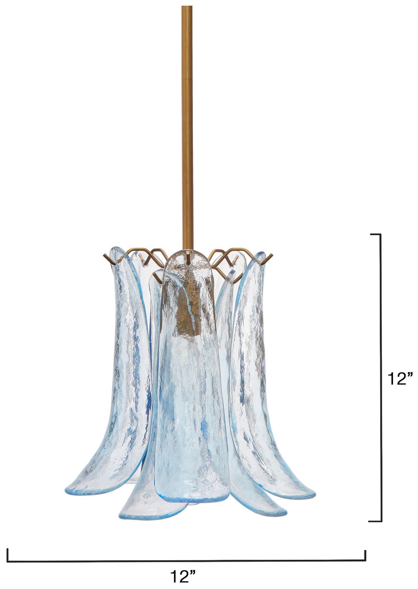 Image 3 Jamie Young Cala 1-Light Blown Glass Pendant, Blue more views