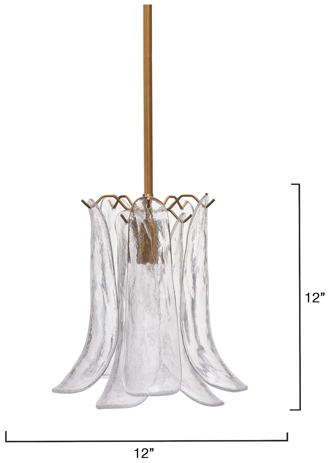 Jamie Young Cala 1-Light Blown Glass Pendant, Clear