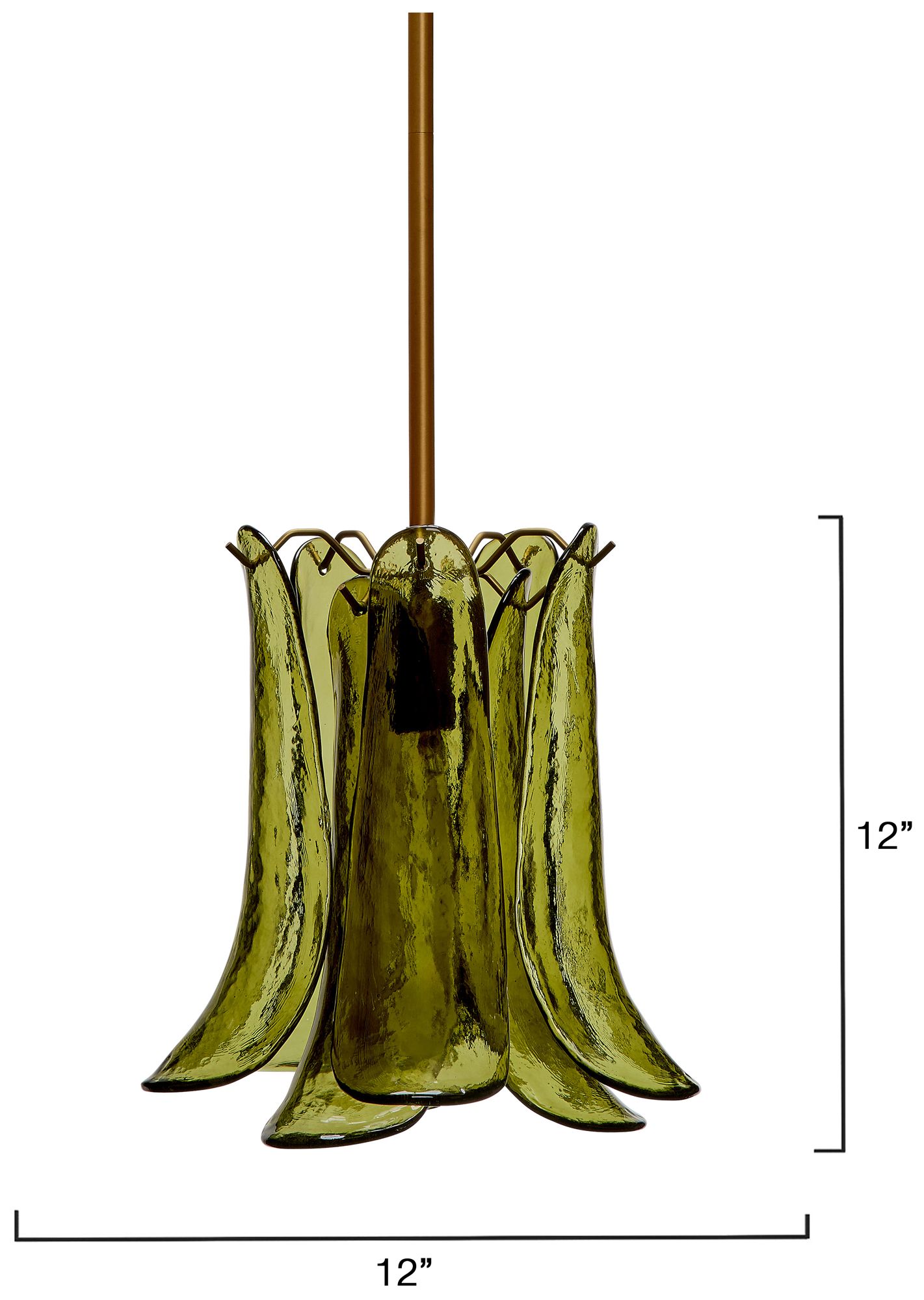 Image 3 Jamie Young Cala 1-Light Blown Glass Pendant, Green more views