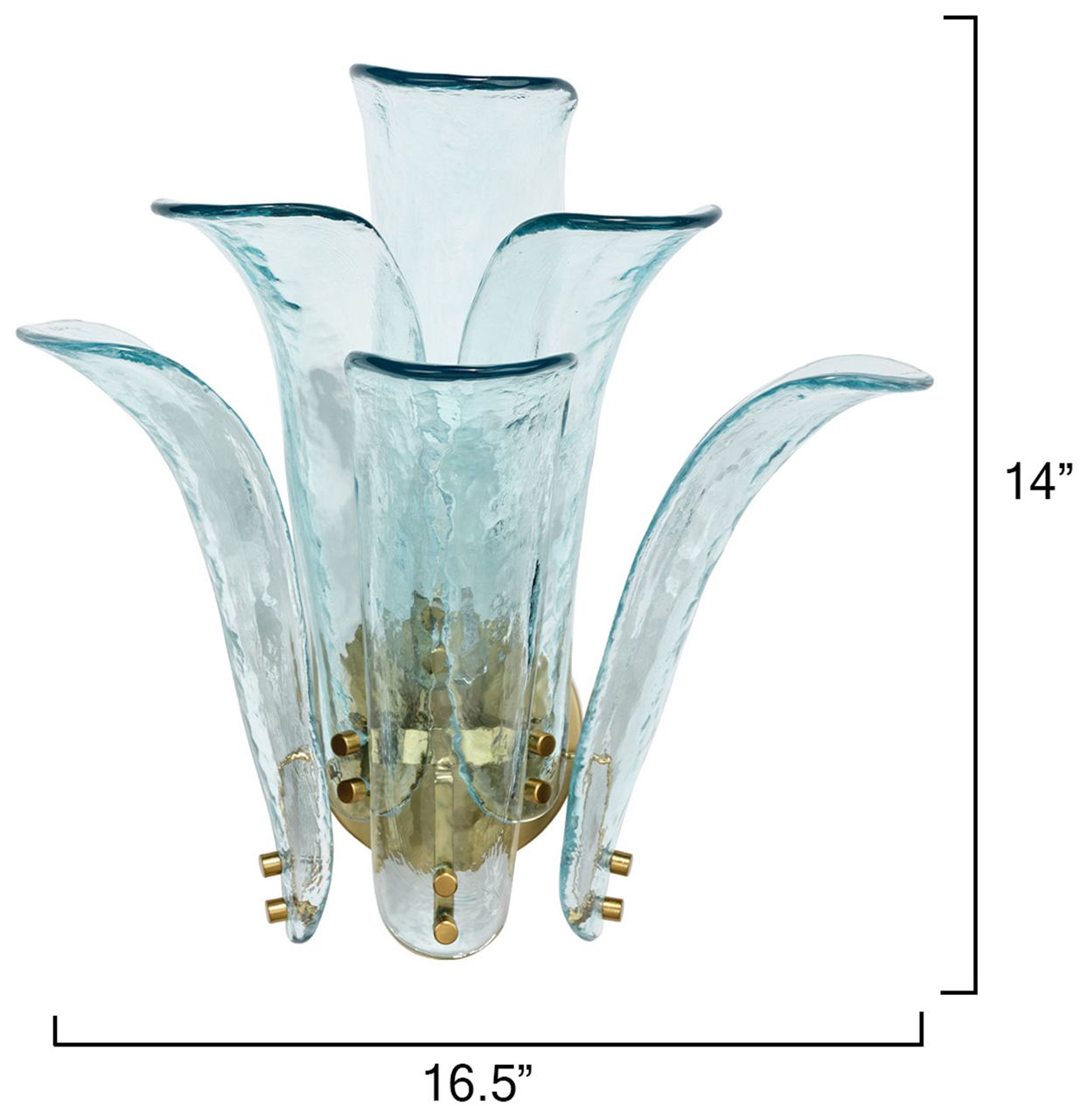 Image 3 Jamie Young Cala 1-Light Sconce 15.5" in Blue more views
