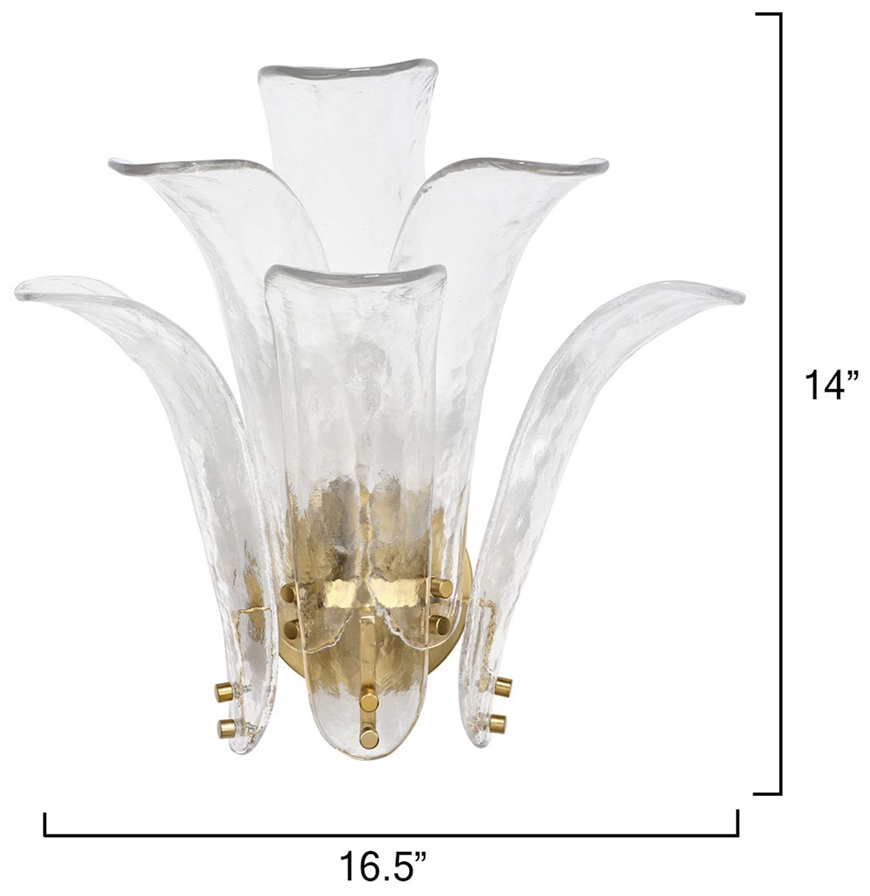 Image 3 Jamie Young Cala 1-Light Sconce 15.5" in Clear more views