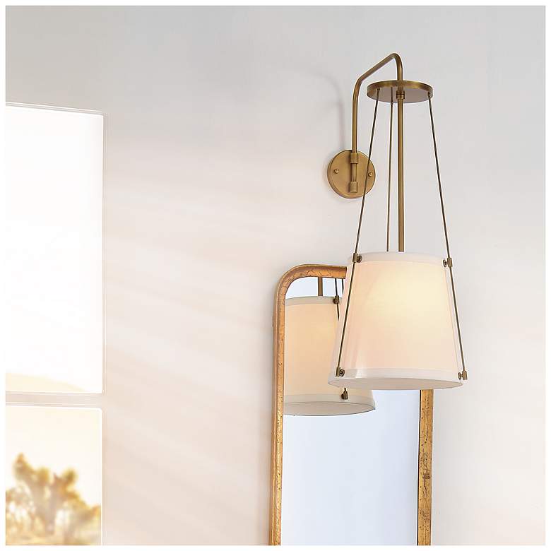 Image 3 Jamie Young California 1-Light Wall Sconce in Antique Brass more views