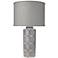 Jamie Young Calliope Gray Patterned Column Table Lamp