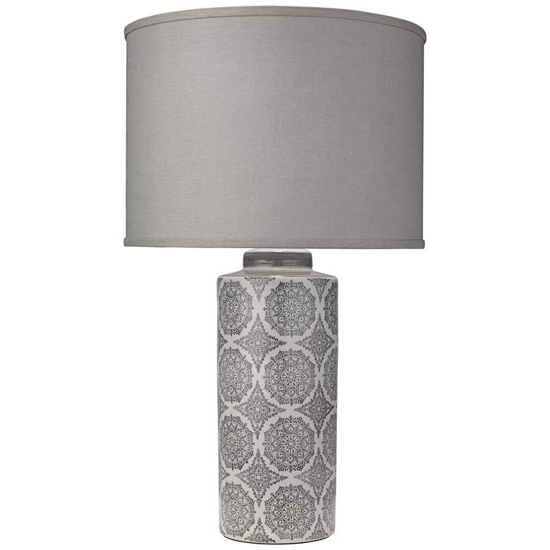 Image 1 Jamie Young Calliope Gray Patterned Column Table Lamp