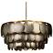 Jamie Young Calypso 30"W Champagne Leaf 3-Tier Chandelier