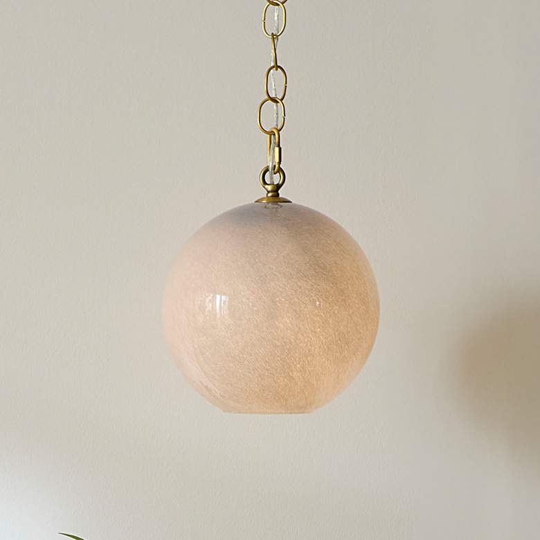 Image 1 Jamie Young Camber 1-Light Glass Pendant, Blue