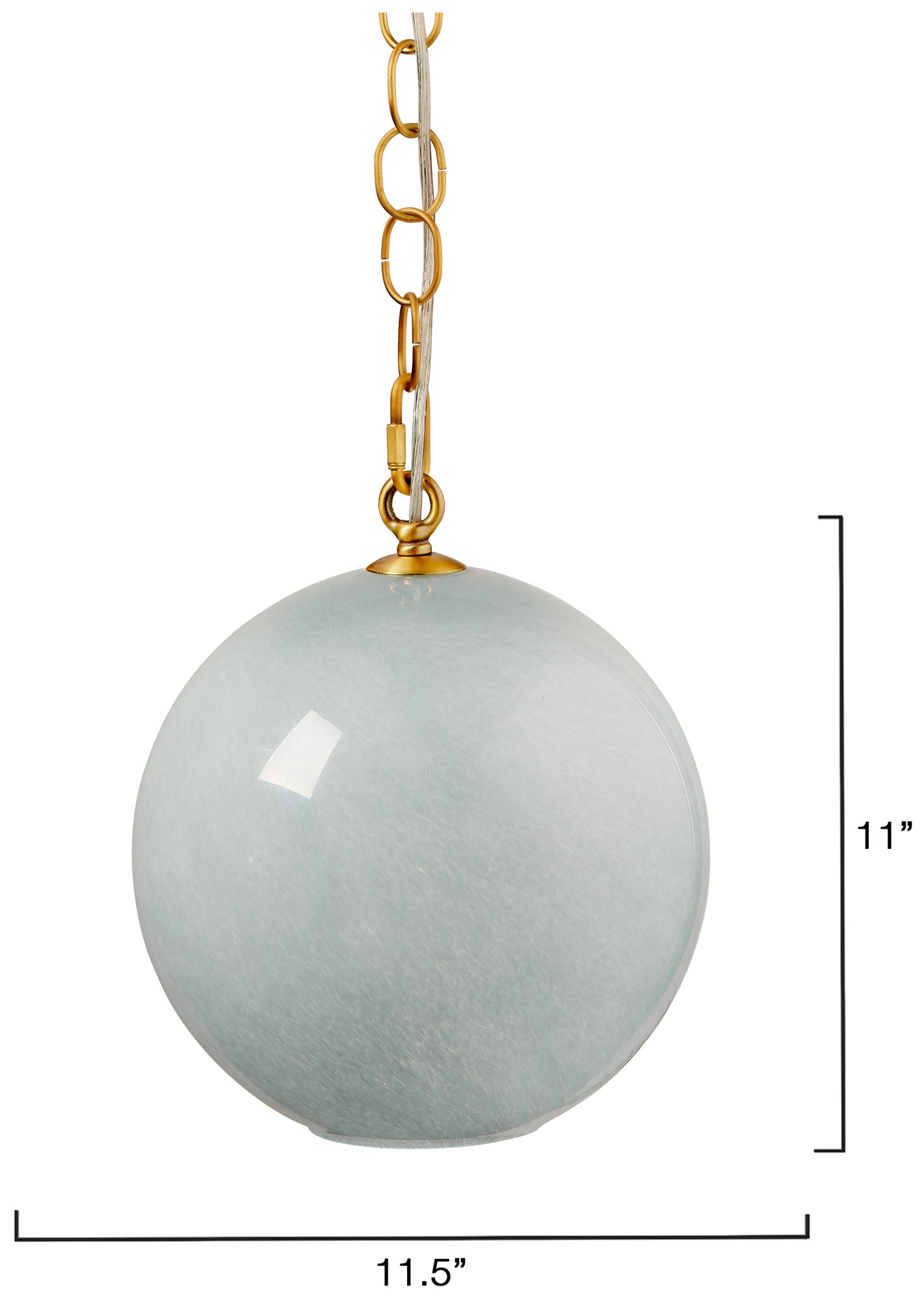 Image 3 Jamie Young Camber 1-Light Glass Pendant, Blue more views