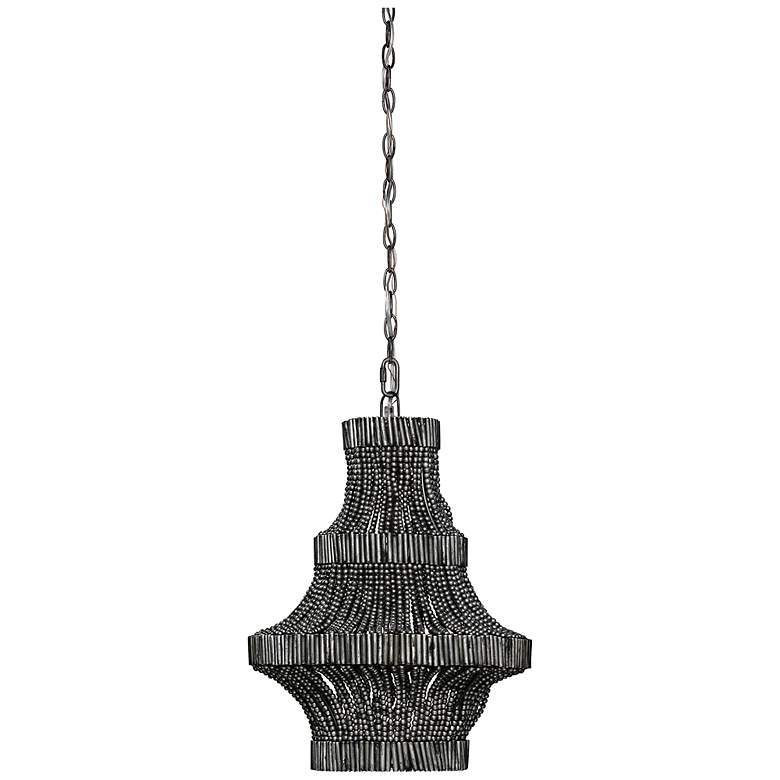Image 1 Jamie Young Camellia 15 inchW Antique Silver Pendant Chandelier