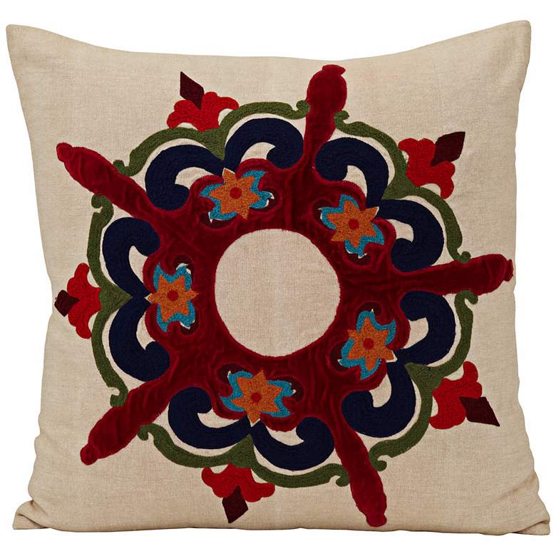 Image 1 Jamie Young Candy Hand-Embroidered Accent Pillow