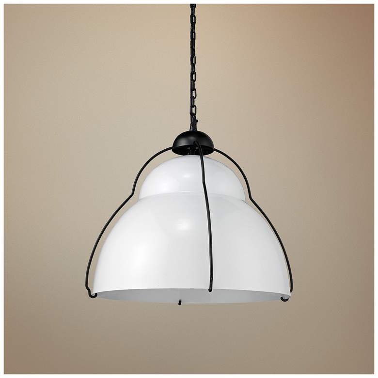 Image 1 Jamie Young Canteen 18 inch Wide White Pendant Light