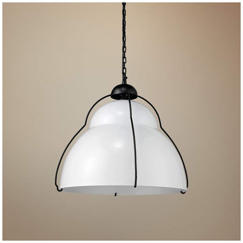 Image 1 Jamie Young Canteen 18" Wide White Pendant Light