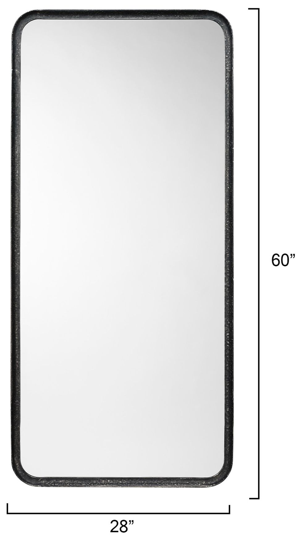 Image 3 Jamie Young Capital Iron Rectangle Floor Mirror 60" in Black more views