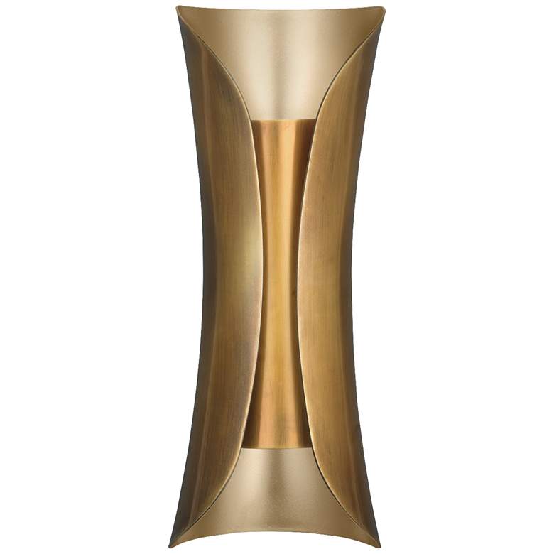 Image 1 Jamie Young Capsule 13 1/2" High Antique Brass Wall Sconce