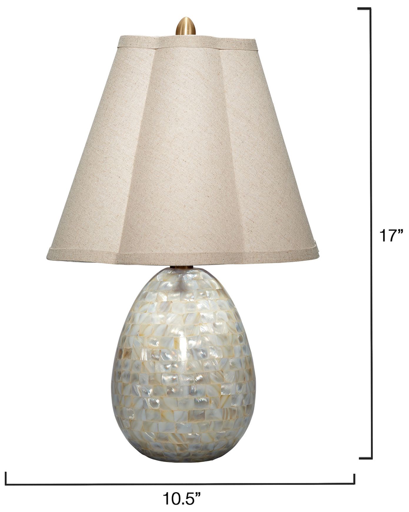 Image 6 Jamie Young Capsule Mother of Pearl Table Lamp with Linen Shade more views