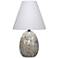 Jamie Young Capsule Travertine Table Lamp with Linen Shade