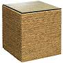 Jamie Young Captain 18" Wide Square Seagrass Side Table