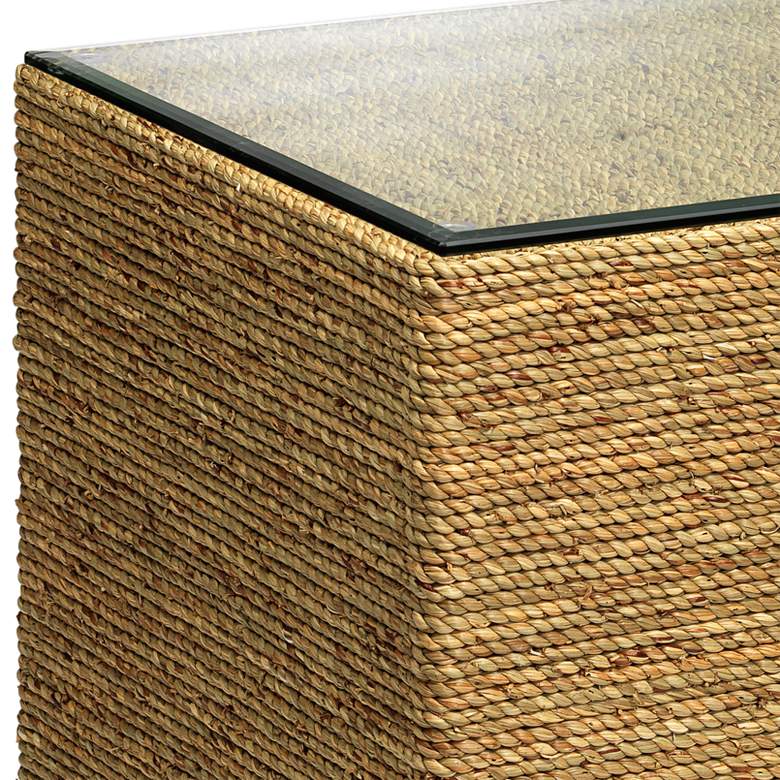 Image 3 Jamie Young Captain 18" Wide Square Seagrass Side Table more views