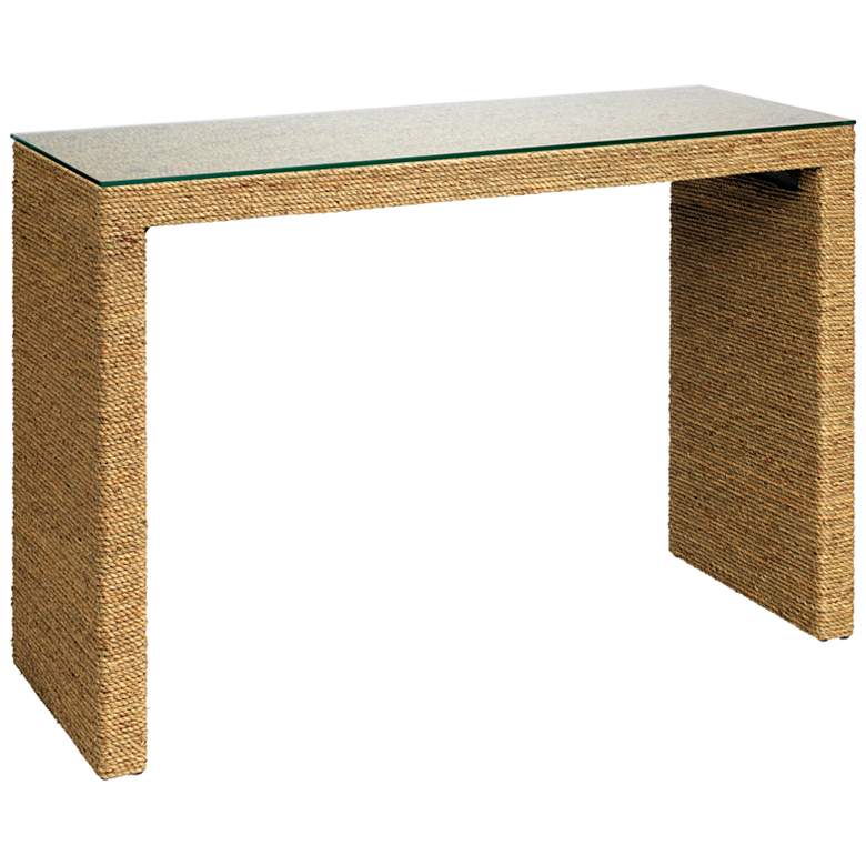 Image 1 Jamie Young Captain 32 inch Wide Seagrass Console Table