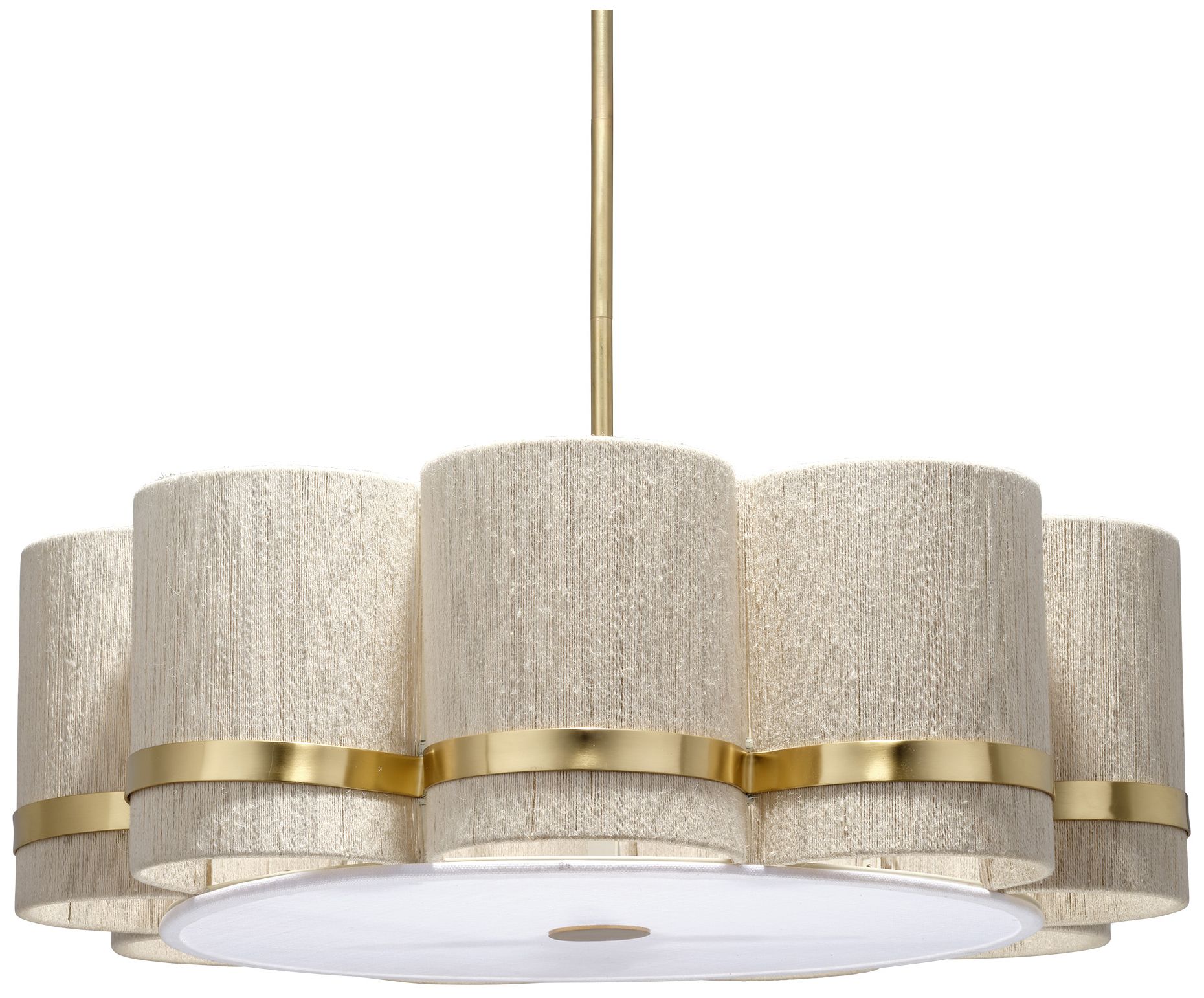 Jamie Young Carousel 4-Light Chandelier 10.5" in Cream