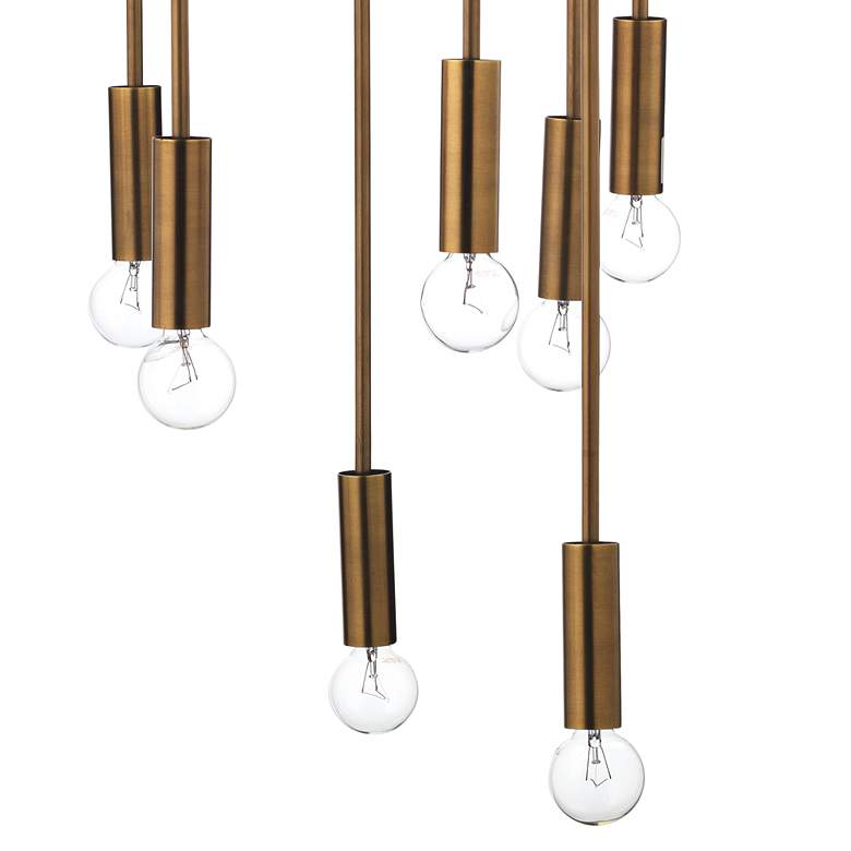 Image 3 Jamie Young Cascade 26 inch Wide Antique Brass 12-Light Modern Pendant more views