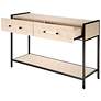 6_Jamie Young Cassius Faux Shagreen 2-Drawer Console, Taupe more views