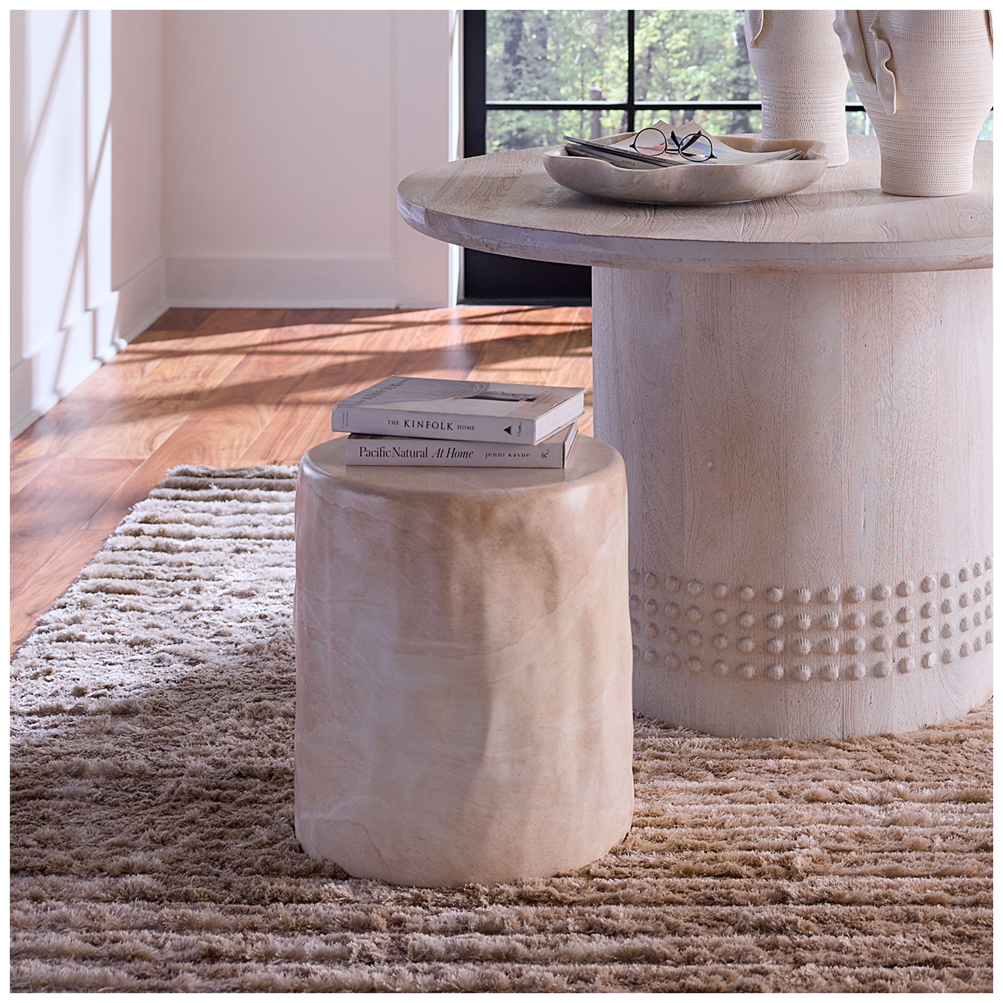 Image 4 Jamie Young Cedar Side Table 20" in Cream more views