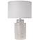 Jamie Young Celeste Silver and White Ceramic Table Lamp