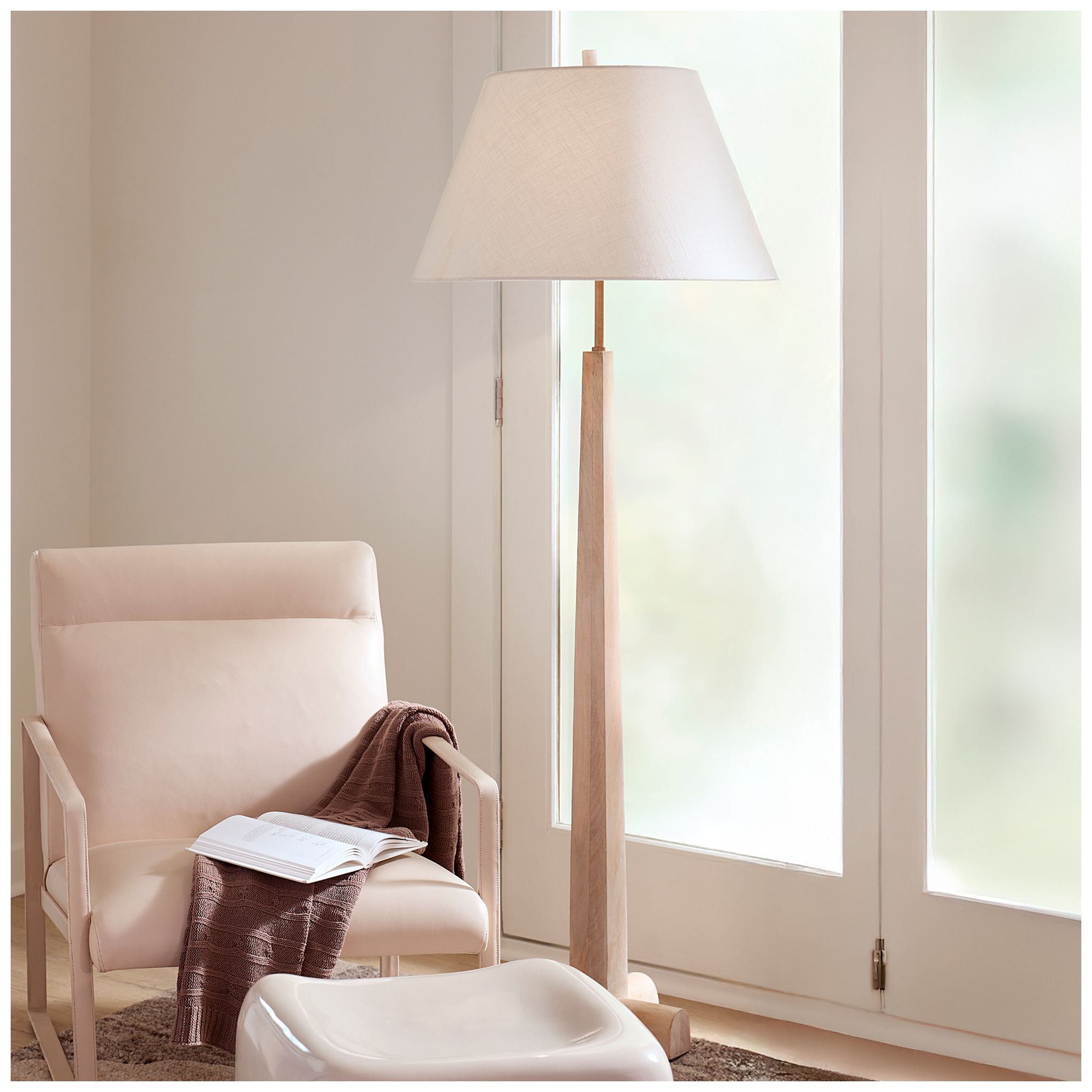 Image 2 Jamie Young Charleston Wood Floor Lamp 66" in Off-White more views
