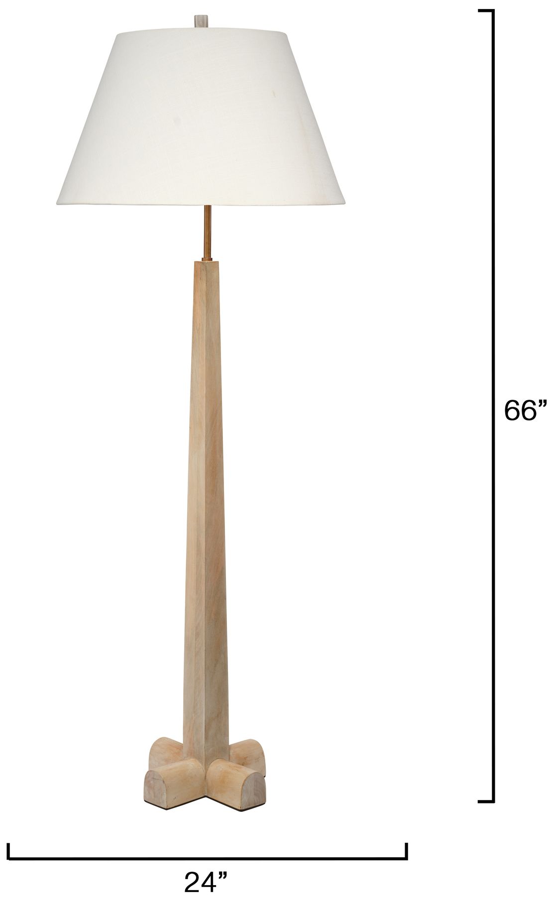 Image 3 Jamie Young Charleston Wood Floor Lamp 66" in Off-White more views