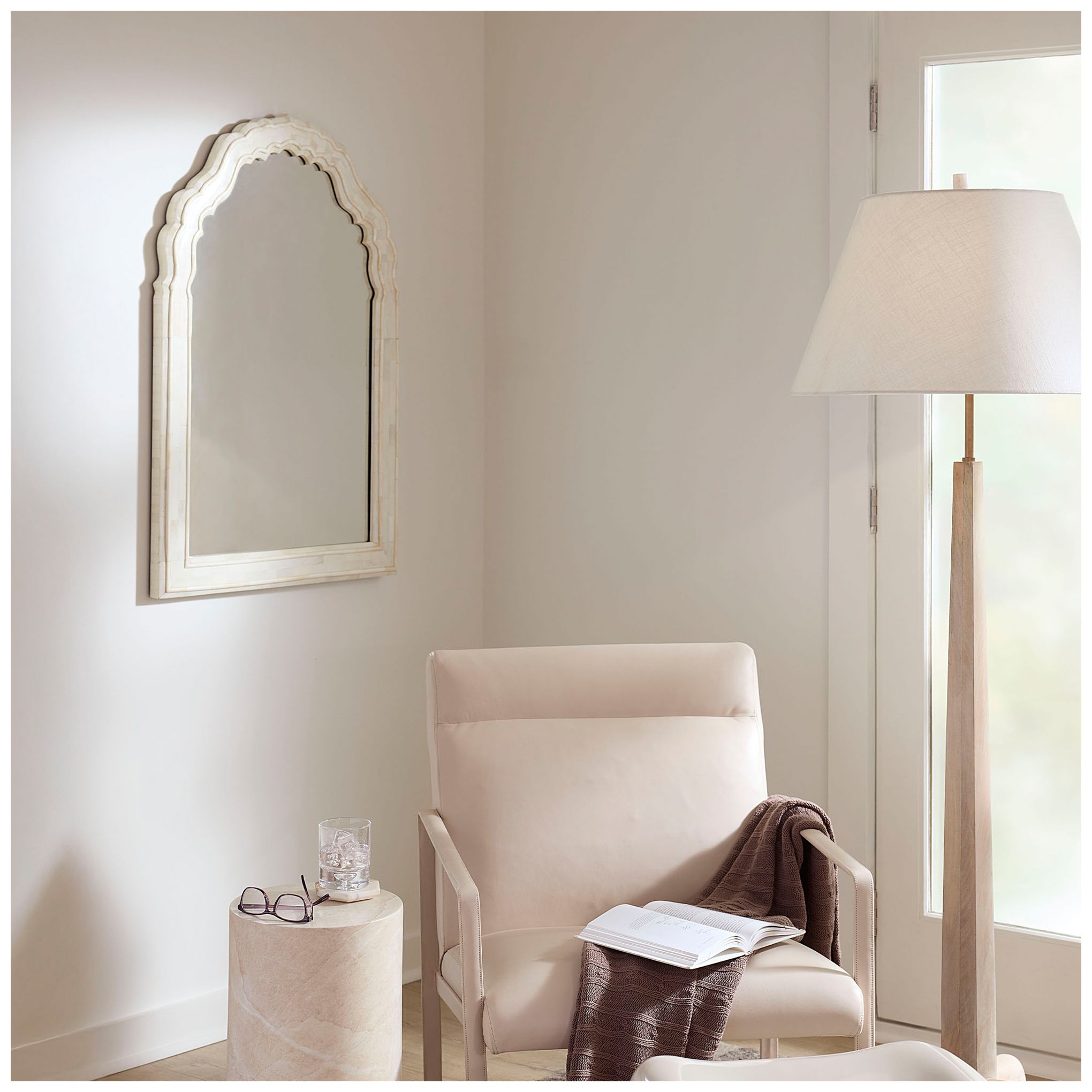 Image 3 Jamie Young Chateau Camel Bone Arch Wall Mirror 36" more views