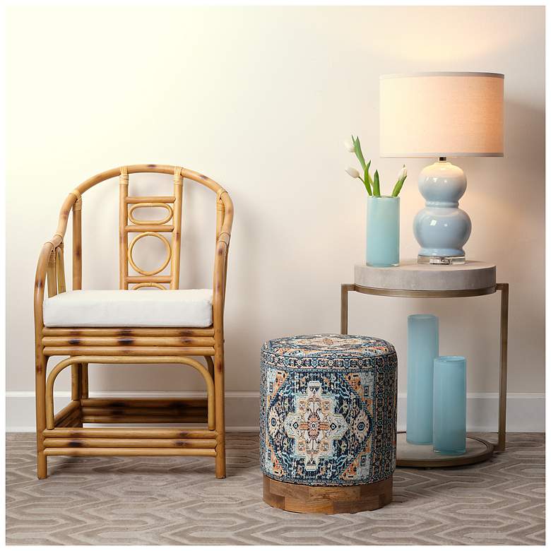 Image 5 Jamie Young Chester Ivory Faux Shagreen Round Side Table more views