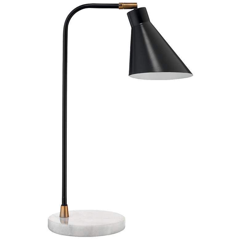 Image 2 Jamie Young Chronicle 19 3/4" Black Iron Modern Desk Lamp