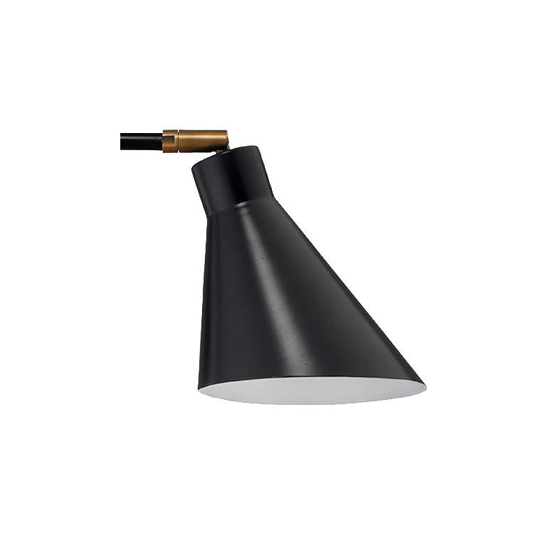 Image 3 Jamie Young Chronicle 19 3/4" Black Iron Modern Desk Lamp more views