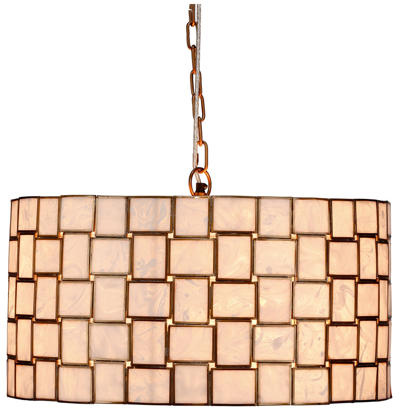 Image 6 Jamie Young Cinema Faux Alabaster 3-Light Chandelier 11.75" in Cream more views