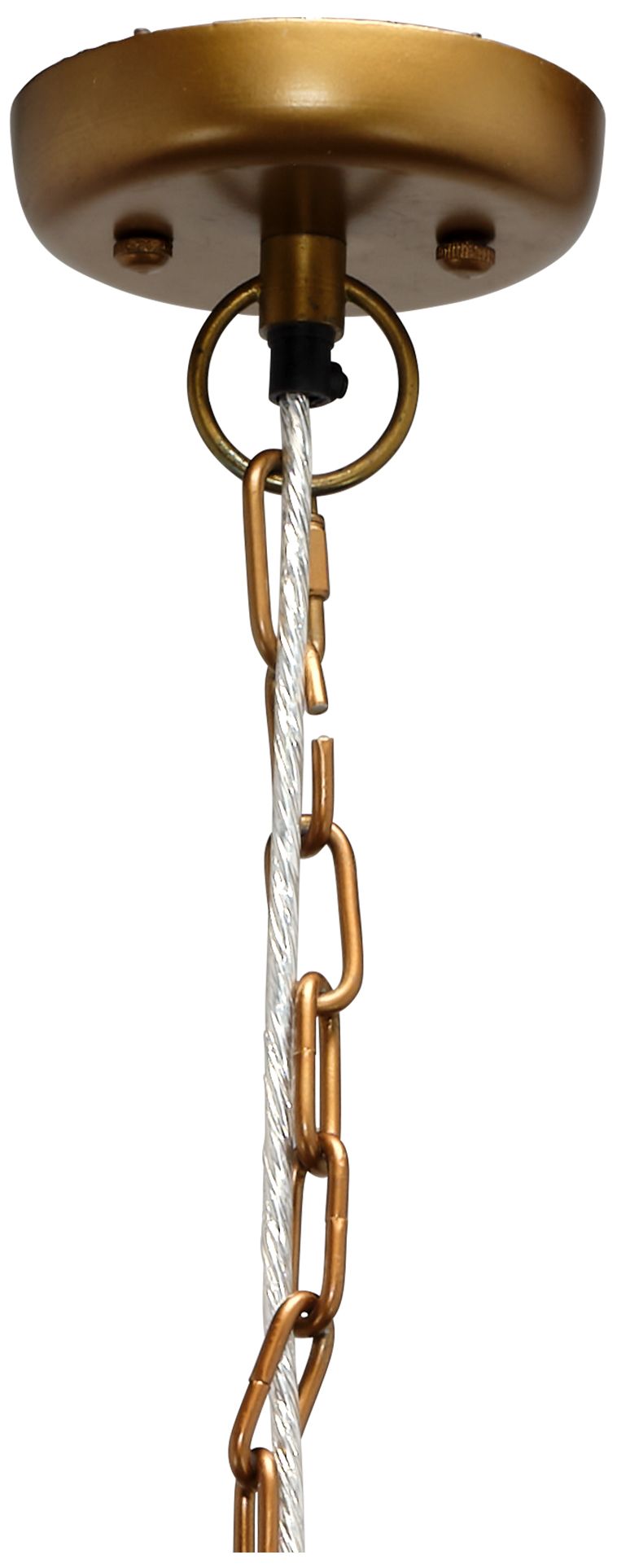 Jamie Young Cinema Faux Alabaster 3-Light Chandelier 11.75" in Cream