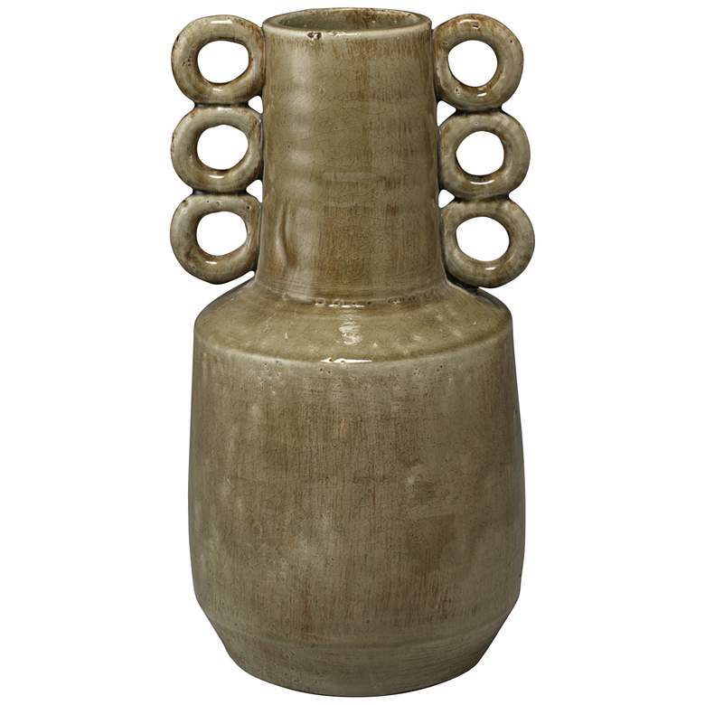 Image 1 Jamie Young Circus 14" High Latte Ceramic Decorative Vase