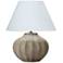 Jamie Young Clamshell 23" Ribbed Sand Ceramic Table Lamp
